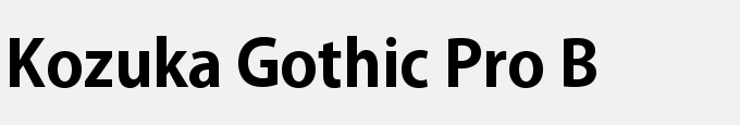 Kozuka Gothic Pro B