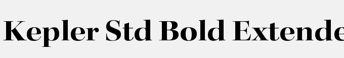 Kepler Std Bold Extended Display