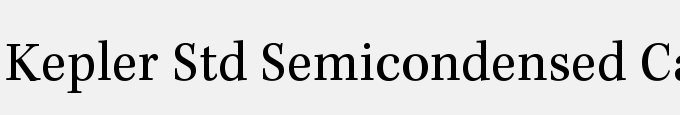 Kepler Std Semicondensed Caption