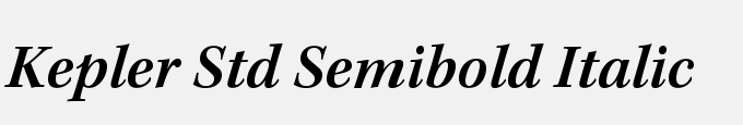 Kepler Std Semibold Italic