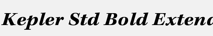 Kepler Std Bold Extended Italic