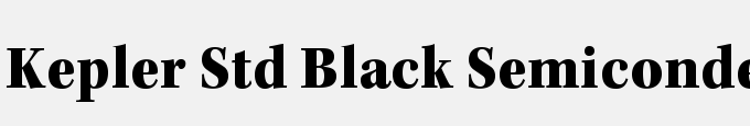 Kepler Std Black Semicondensed