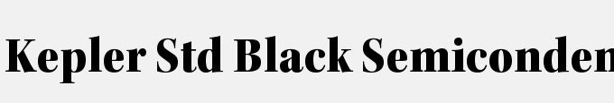 Kepler Std Black Semicondensed Subhead