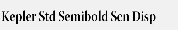 Kepler Std Semibold Semicondensed Display