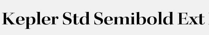 Kepler Std Semibold Extended Display