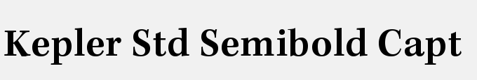 Kepler Std Semibold Caption