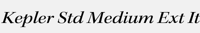Kepler Std Medium Extended Italic Subhead