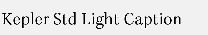 Kepler Std Light Caption