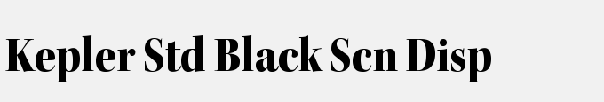 Kepler Std Black Semicondensed Display