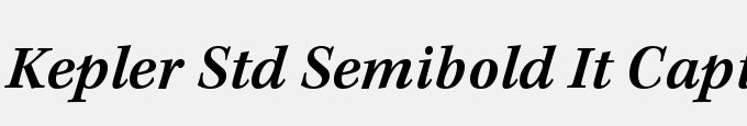 Kepler Std Semibold Italic Caption