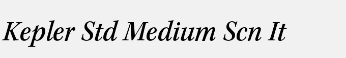 Kepler Std Medium Semicondensed Italic