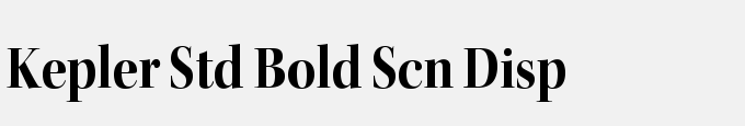 Kepler Std Bold Semicondensed Display