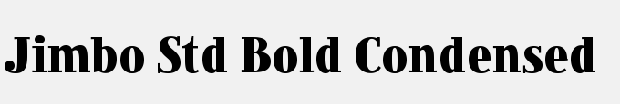 Jimbo Std Bold Condensed