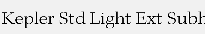 Kepler Std Light Extended Subhead