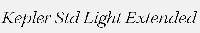 Kepler Std Light Extended Italic Subhead