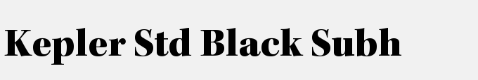 Kepler Std Black Subhead