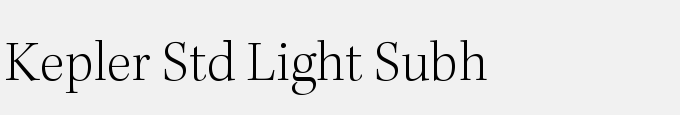 Kepler Std Light Subhead