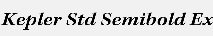 Kepler Std Semibold Extended Italic