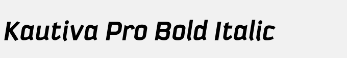 Kautiva Pro Bold Italic