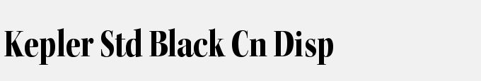 Kepler Std Black Condensed Display