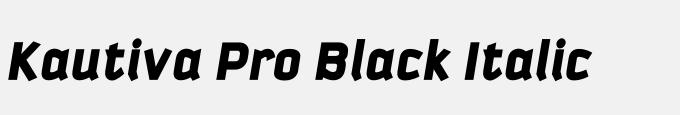 Kautiva Pro Black Italic