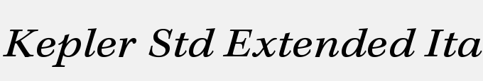 Kepler Std Extended Italic Caption