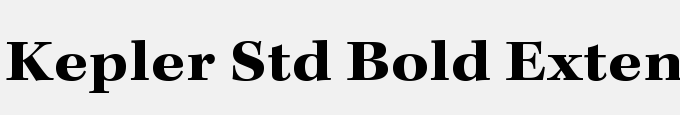 Kepler Std Bold Extended