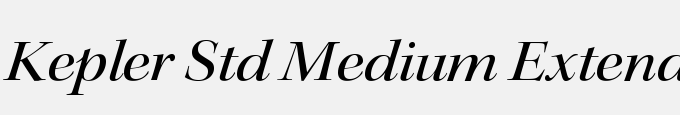 Kepler Std Medium Extended Italic Display