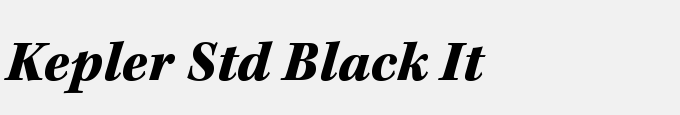 Kepler Std Black Italic