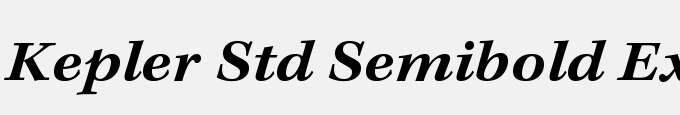 Kepler Std Semibold Extended Italic Caption
