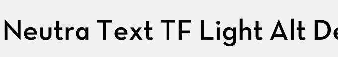 Neutra Text TF Light Alt Demi