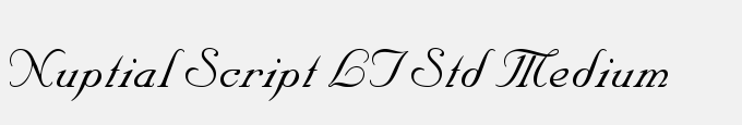 Nuptial Script LT Std Medium