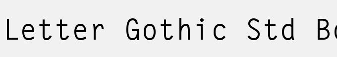 Letter Gothic Std Bold