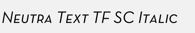 Neutra Text TF SC Italic