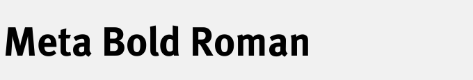Meta Bold Roman