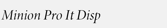 Minion Pro Italic Display