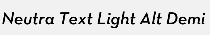 Neutra Text Light Alt Demi Italic