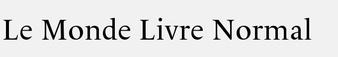 Le Monde Livre Normal