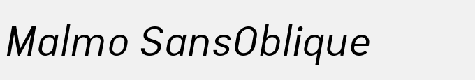 Malmo Sans-Oblique