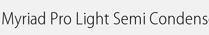 Myriad Pro Light Semi Condensed