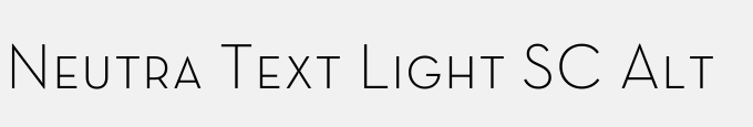 Neutra Text Light SC Alt