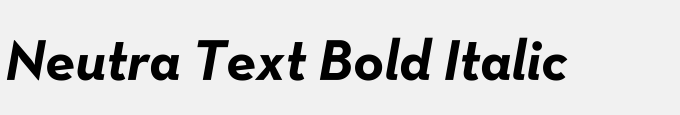 Neutra Text Bold Italic