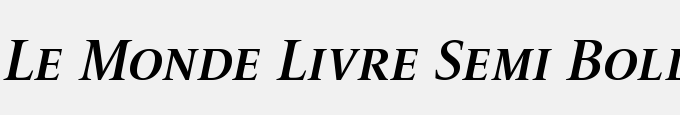Le Monde Livre SC Semi Bold Italic
