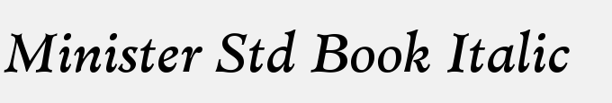 Minister Std Book Italic