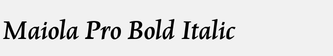Maiola Pro Bold Italic