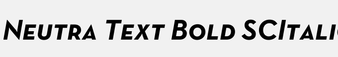Neutra Text SC Bold Italic