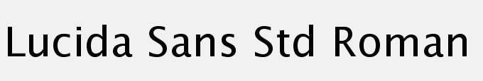 Lucida Sans Std Roman