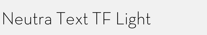 Neutra Text TF Light