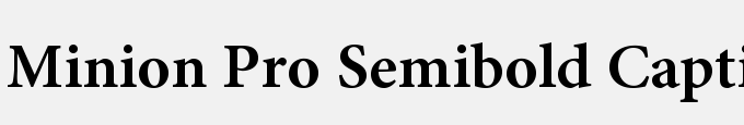 Minion Pro Semibold Caption