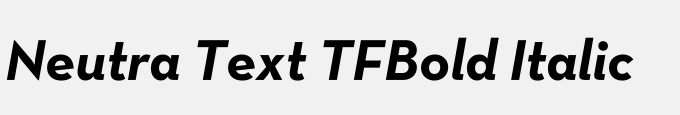Neutra Text TF Bold Italic